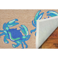 Load image into Gallery viewer, Liora Manne Frontporch Crabs Indoor Outdoor Area Rug Blue