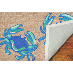 Liora Manne Frontporch Crabs Indoor Outdoor Area Rug Blue