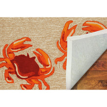 Load image into Gallery viewer, Liora Manne Frontporch Crabs Indoor Outdoor Area Rug Natural