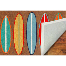 Load image into Gallery viewer, Liora Manne Frontporch Surfboards Indoor Outdoor Area Rug Brown