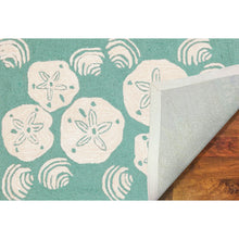 Load image into Gallery viewer, Liora Manne Frontporch Shell Toss Indoor Outdoor Area Rug Aqua