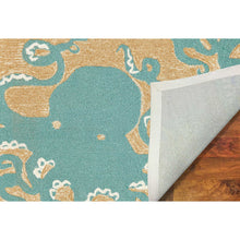 Load image into Gallery viewer, Liora Manne Frontporch Octopus Indoor Outdoor Area Rug Aqua