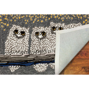 Liora Manne Frontporch Owls Indoor Outdoor Area Rug Night