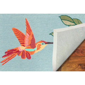 Liora Manne Frontporch Hummingbird Indoor Outdoor Area Rug Sky