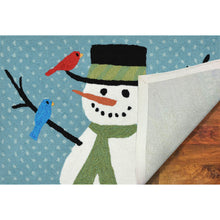 Load image into Gallery viewer, Liora Manne Frontporch Snowman And Friends Indoor Outdoor Area Rug Blue