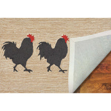 Load image into Gallery viewer, Liora Manne Frontporch Roosters Indoor Outdoor Area Rug Neutral