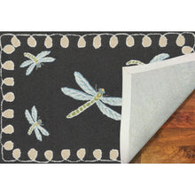 Load image into Gallery viewer, Liora Manne Frontporch Dragonfly Indoor Outdoor Area Rug Midnight