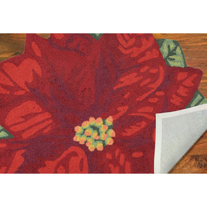 Liora Manne Frontporch Poinsettia Indoor Outdoor Area Rug Red