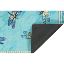 Load image into Gallery viewer, Liora Manne Illusions Dragonflies Indoor Outdoor Mat Lagoon