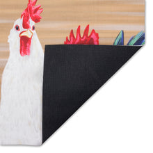 Load image into Gallery viewer, Liora Manne Illusions Three Roosters Indoor Outdoor Mat Natural