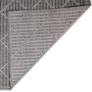 Liora Manne Malibu Checker Diamond Indoor Outdoor Area Rug Charcoal