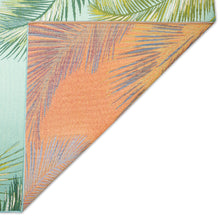 Load image into Gallery viewer, Liora Manne Marina Palm Border Indoor Outdoor Area Rug Aqua