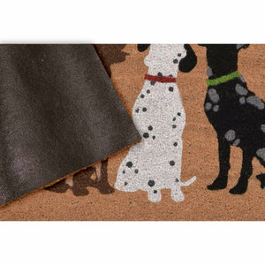 Liora Manne Natura Three Dogs Outdoor Mat Natural 1'6" x 2'6"