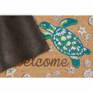 Liora Manne Natura Seaturtle Welcome Outdoor Door Mat Natural