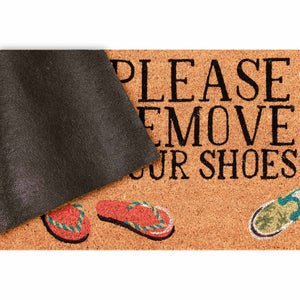 Liora Manne Natura Please Remove Your Shoes Outdoor Door Mat Natural