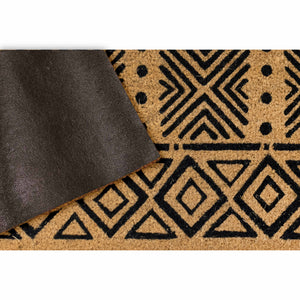 Liora Manne Natura Mudcloth Outdoor Door Mat Black