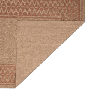 Liora Manne Sahara Diamond Border Indoor Outdoor Area Rug Terracotta