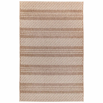 Liora Manne Belmont Horizontal Stripe Indoor Outdoor Area Rug Beige 9'2