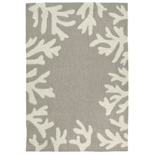 Load image into Gallery viewer, Liora Manne Capri Coral Border Indoor Outdoor Area Rug Silver