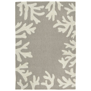Liora Manne Capri Coral Border Indoor Outdoor Area Rug Silver