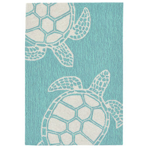 Liora Manne Capri Turtle Indoor Outdoor Area Rug Aqua