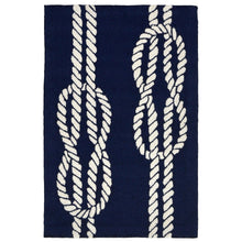 Load image into Gallery viewer, Liora Manne Capri Ropes Indoor Outdoor Area Rug Navy