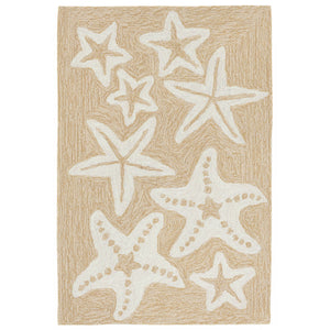 Liora Manne Capri Starfish Indoor Outdoor Area Rug Neutral