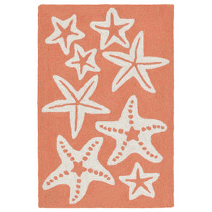 Liora Manne Capri Starfish Indoor Outdoor Area Rug Coral