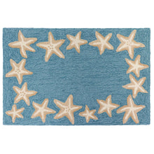 Load image into Gallery viewer, Liora Manne Capri Starfish Border Indoor Outdoor Area Rug Aqua