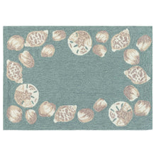 Load image into Gallery viewer, Liora Manne Capri Seashell Border Indoor Outdoor Area Rug Aqua