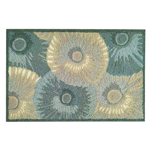 Liora Manne Capri Pleated Inkcap Indoor Outdoor Area Rug Aqua