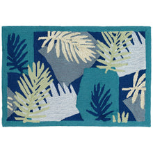 Load image into Gallery viewer, Liora Manne Capri Patchwork Palms Indoor Outdoor Area Rug Navy