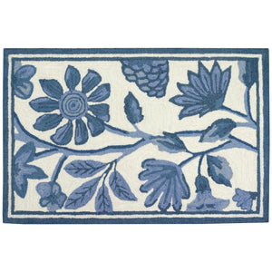 Liora Manne Capri Floral Vine Indoor Outdoor Area Rug Blue