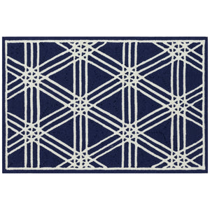 Liora Manne Capri Hex Indoor Outdoor Rug Navy