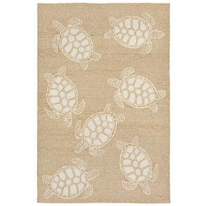 Liora Manne Capri Turtle Indoor Outdoor Area Rug Neutral