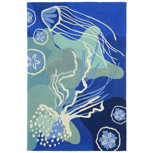 Liora Manne Capri Jelly Fish Indoor Outdoor Area Rug Ocean