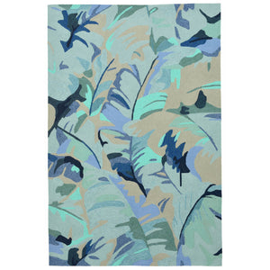 Liora Manne Capri Palm Leaf Indoor Outdoor Area Rug Blue