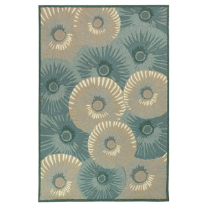 Liora Manne Capri Pleated Inkcap Indoor Outdoor Area Rug Aqua