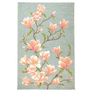 Liora Manne Capri Magnolia Indoor Outdoor Area Rug Chambray