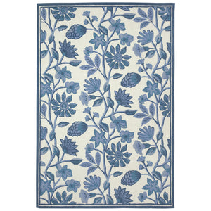 Liora Manne Capri Floral Vine Indoor Outdoor Area Rug Blue