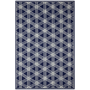 Liora Manne Capri Hex Indoor Outdoor Rug Navy