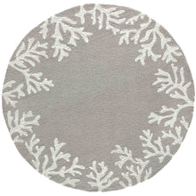 Load image into Gallery viewer, Liora Manne Capri Coral Border Indoor Outdoor Area Rug Silver
