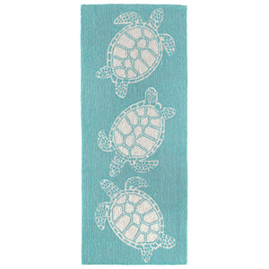 Liora Manne Capri Turtle Indoor Outdoor Area Rug Aqua