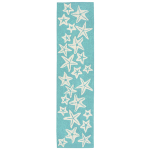 Liora Manne Capri Starfish Indoor Outdoor Area Rug Aqua