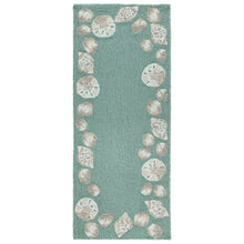 Load image into Gallery viewer, Liora Manne Capri Seashell Border Indoor Outdoor Area Rug Aqua