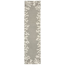 Load image into Gallery viewer, Liora Manne Capri Coral Border Indoor Outdoor Area Rug Silver