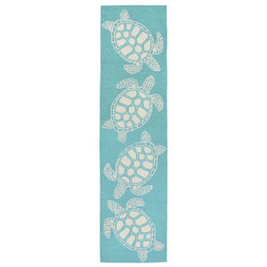 Liora Manne Capri Turtle Indoor Outdoor Area Rug Aqua