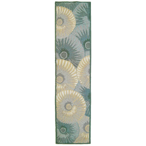 Liora Manne Capri Pleated Inkcap Indoor Outdoor Area Rug Aqua