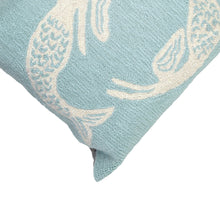 Load image into Gallery viewer, Liora Manne Frontporch Mermaids Indoor Outdoor Decorative Pillow Aqua
