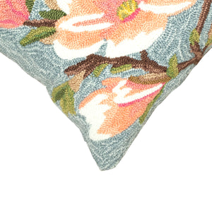 Liora Manne Frontporch Magnolia Indoor Outdoor Pillow Chambray